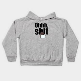 Ohhh, shit, no toilet paper Kids Hoodie